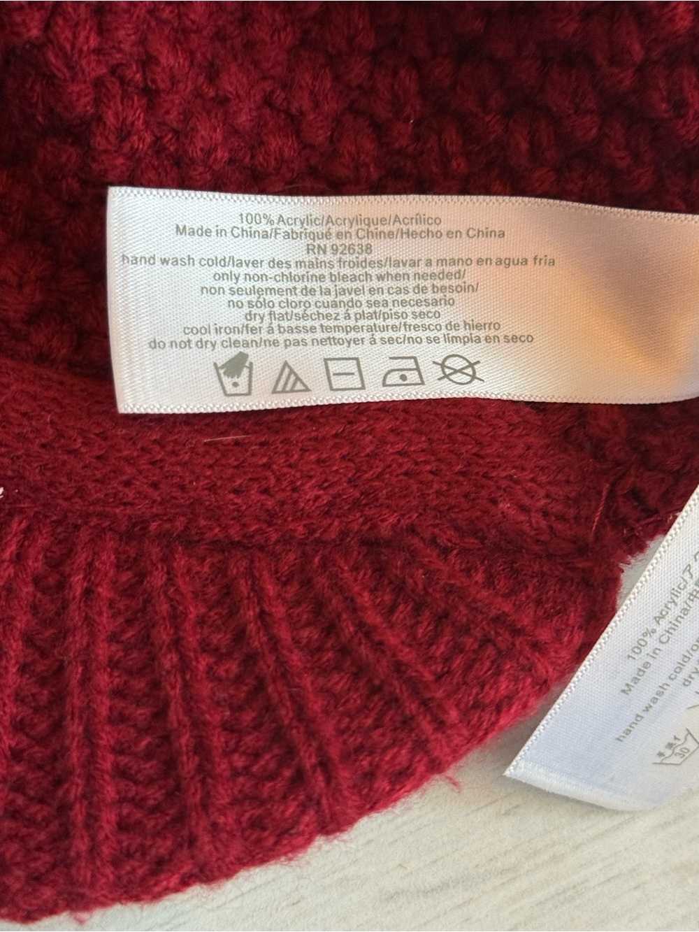 Y2K Fossil Cable Knit Newsboy Cap Buttons One Size Red - Picture 5 of 7